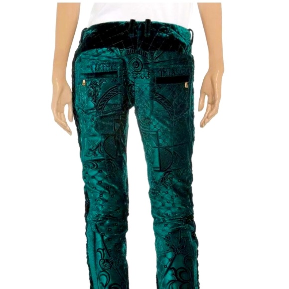 BALMAIN FABERGE RUNWAY VELVET PANTS FR 38 US 6 - Picture 2 of 15